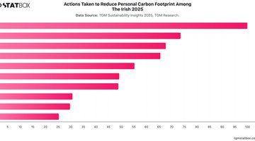 Actions Taken to Reduce Personal Carbon Footprint Among The Irish 2025 | Chart | TGM StatBox.jpeg