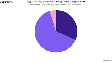 Cryptocurrency Ownership and Usage Rates in Belgium 2024 | Chart | TGM StatBox.jpeg