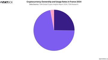 Cryptocurrency Ownership and Usage Rates in France 2024 | Chart | TGM StatBox.jpeg