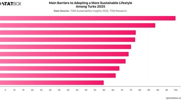 Main Barriers to Adopting a More Sustainable Lifestyle Among Turks 2025 | Chart | TGM StatBox.jpeg